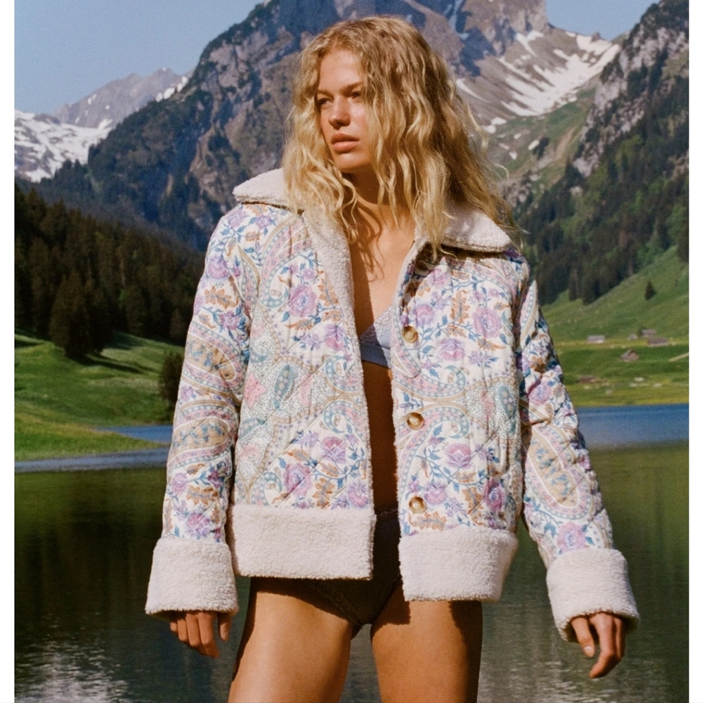 NWT spell belladonna reversible shearling jacket